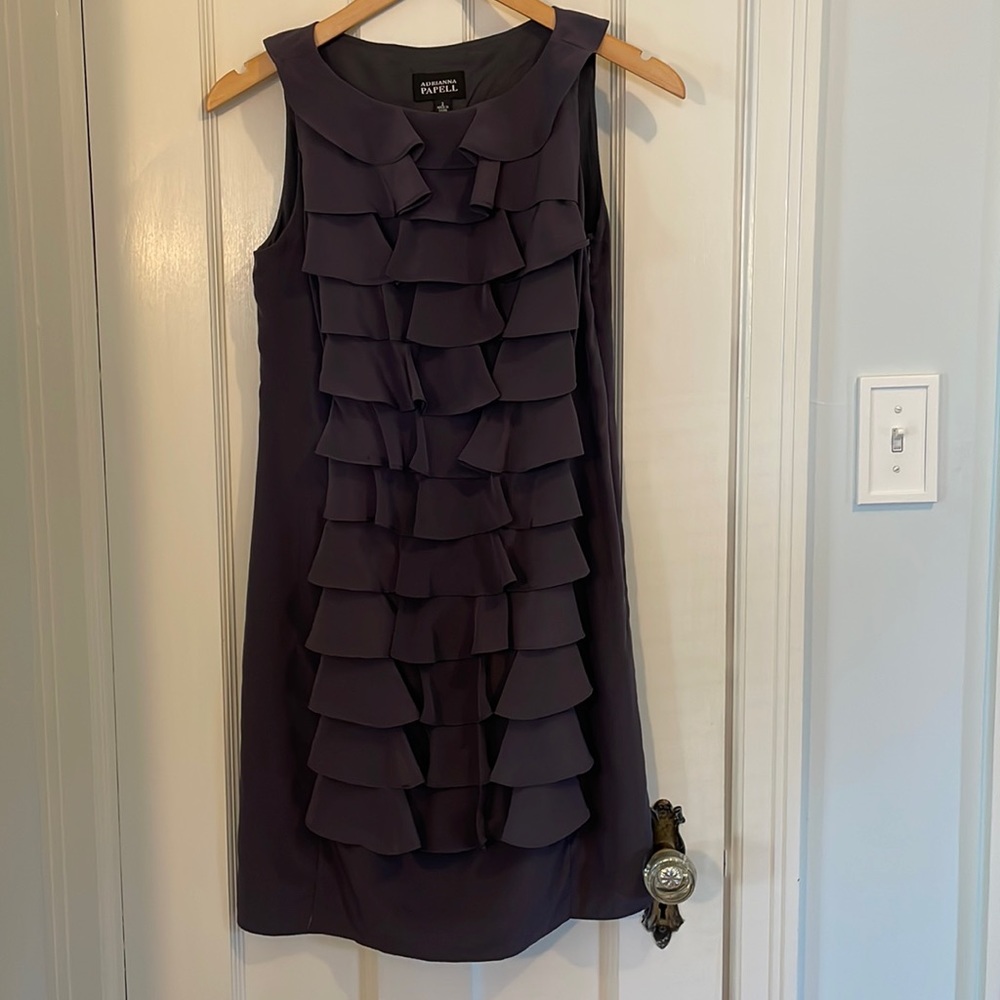 Adrianna Papell sleeveless ruffle dress